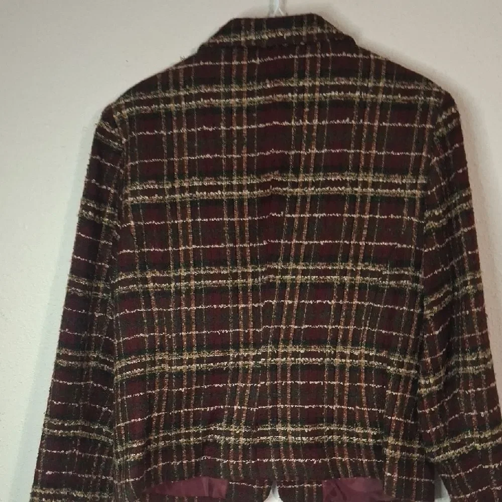 Sag Harbor Women's Plaid Jacket size 14